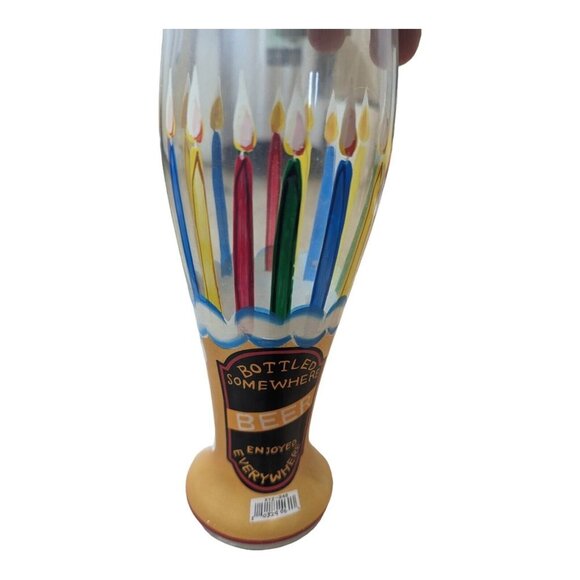 LOLITA Birthday Pilsner Style 22 oz GLASS Hand painted - Picture 10 of 16
